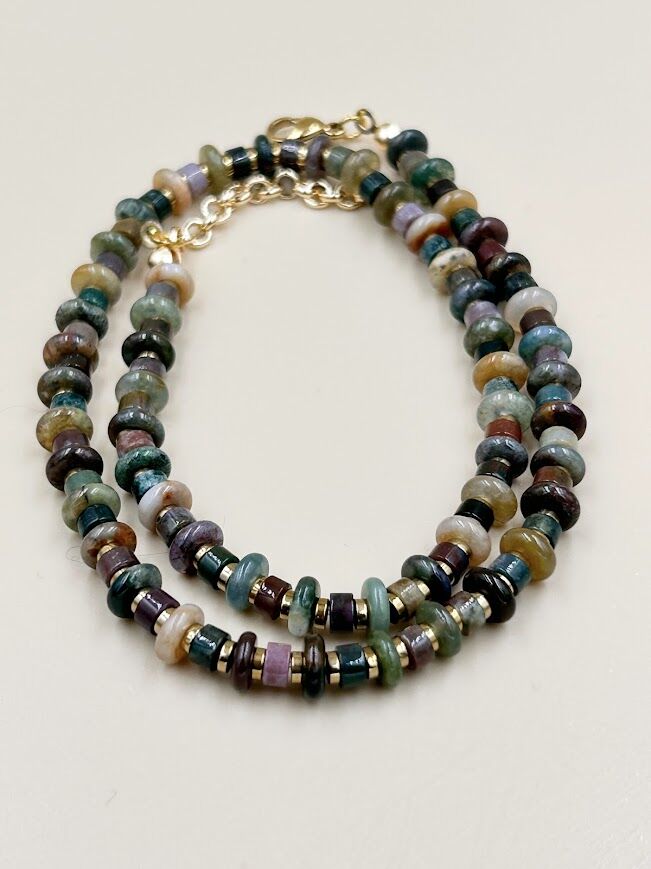 Verda – Hint Akik Taşlı Renkli Kolye