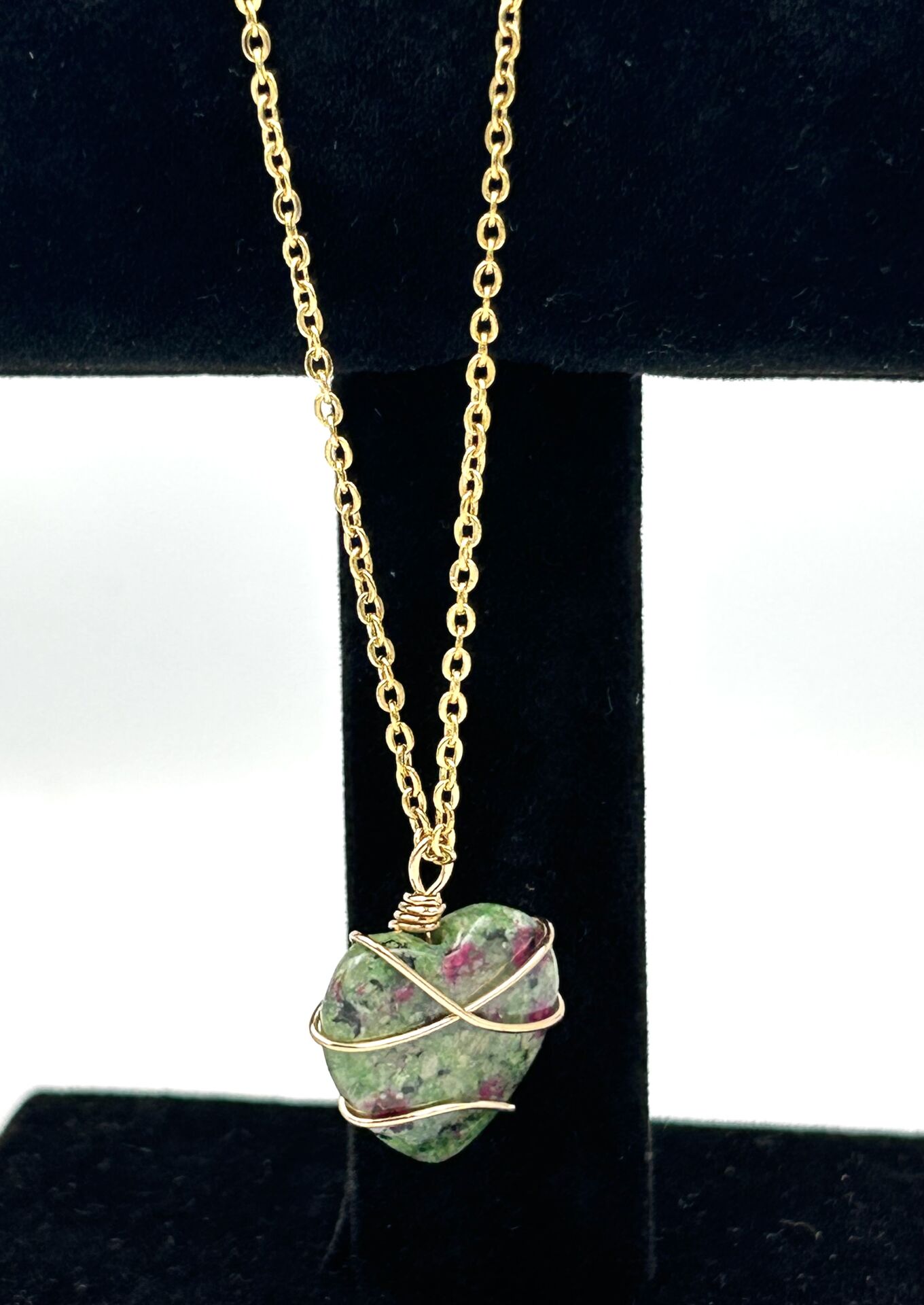 Anyolit Taşlı Kolye (Çelik Zincir)