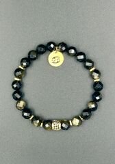 Golden Veil – Gold Obsidyen Taşlı Şık Doğal Taş Bileklik