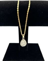 Labradorit Taşlı Kolye(Çelik Zincir)