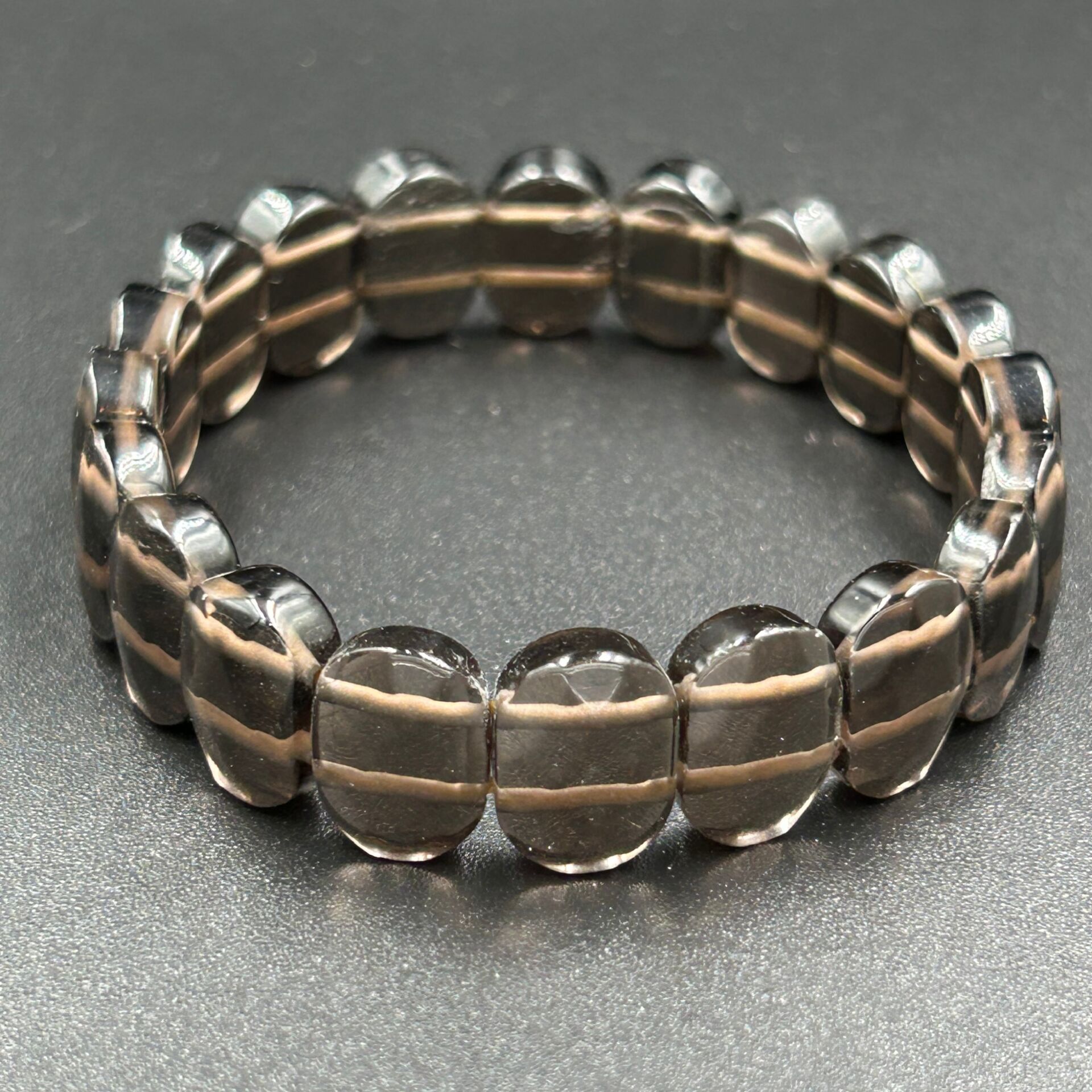 Fumora Özel Rolex Kesim Dumanlı Kuvars Taşlı Bileklik