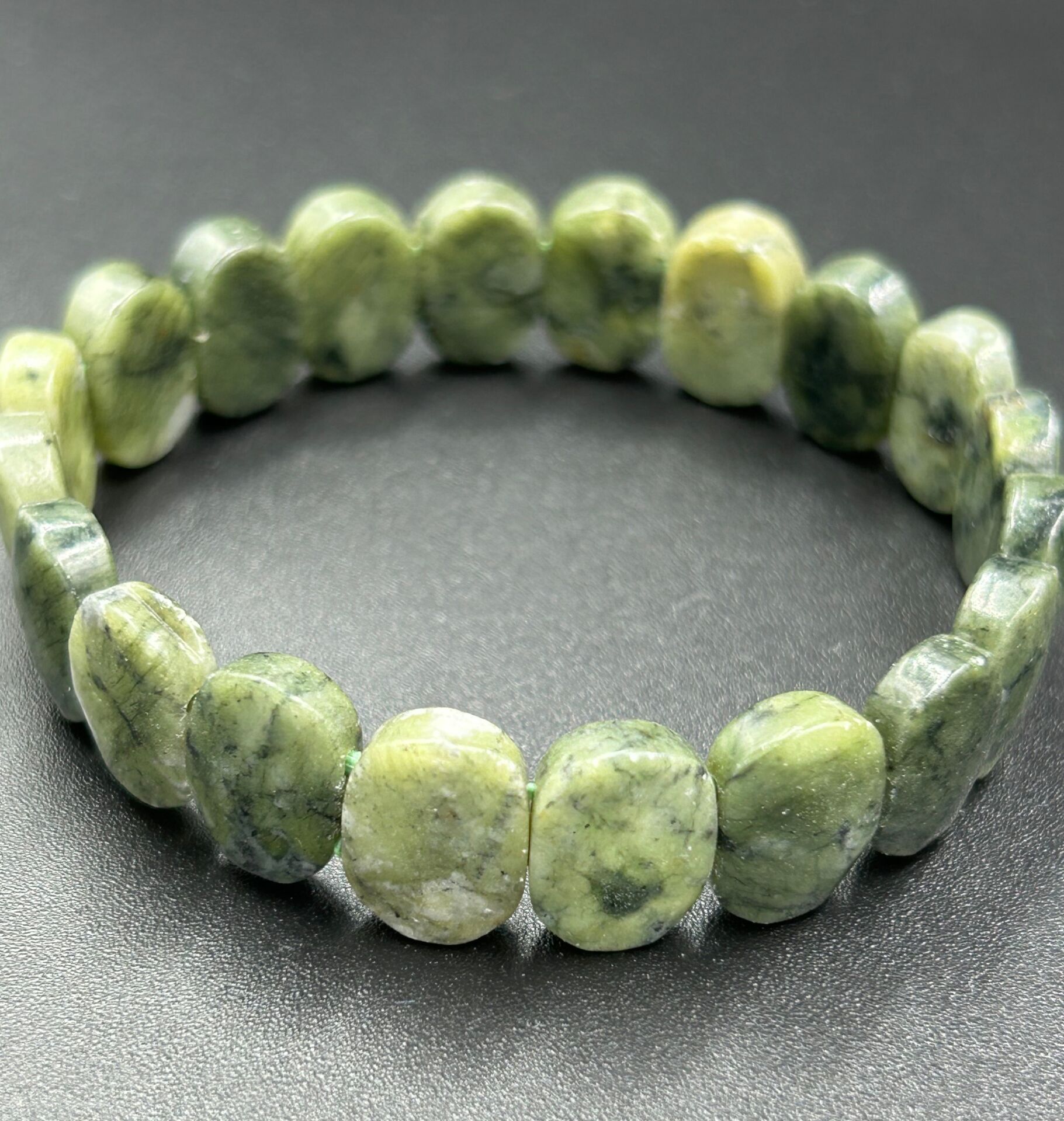 Olivara Özel Rolex Kesim Yeşim Taşlı Bileklik